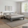 vidaXL Cadre de lit sans matelas gris bois massif de pin 180x200 cm