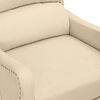 vidaXL Fauteuil de massage Cr&egrave;me Tissu