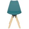 vidaXL Chaises &agrave; manger pivotantes lot de 4 turquoise PP