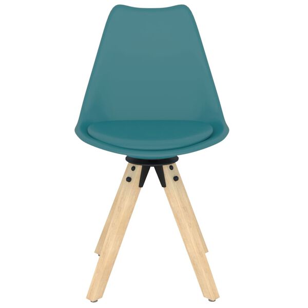 vidaXL Chaises &agrave; manger pivotantes lot de 4 turquoise PP
