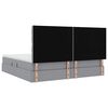 vidaXL Lit avec rangement et LED Gris clair 200 x 200 cm Polyester