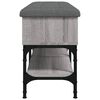 vidaXL Banc &agrave; chaussures sonoma gris 102x32x45 cm bois d'ing&eacute;nierie
