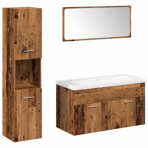 vidaXL Ensemble de meubles salle de bain 5 pcs bois d'ing&eacute;nierie