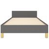 vidaXL Cadre de lit sans matelas gris fonc&eacute; 90x200 cm tissu