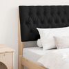 vidaXL T&ecirc;te de lit capitonn&eacute;e Noir 90 cm Pin massif