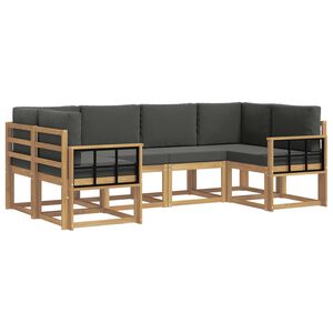 vidaXL Ensemble de canap&eacute;s d'ext&eacute;rieur 6 pc Blanc et anthracite