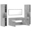 vidaXL Ensemble de meubles de salle de bain 4 pcs gris b&eacute;ton