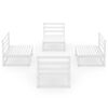 vidaXL Salon de jardin 4 pcs Blanc Bois de pin massif