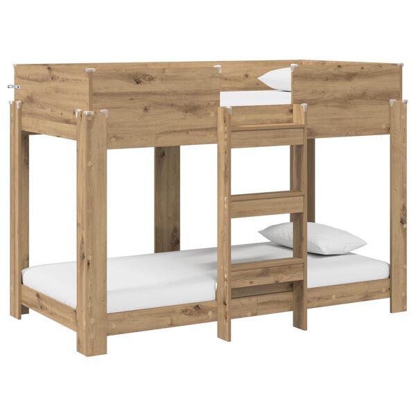 vidaXL Lit Superpos&eacute; pour Enfants Ch&ecirc;ne artisanal 80 x 160 cm