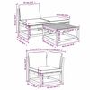 vidaXL Salon de jardin avec coussins 5 pcs Bois d'acacia solide