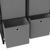vidaXL &Eacute;tag&egrave;re &agrave; 4 cubes avec bo&icirc;tes Noir 69x30x72,5 cm Tissu