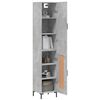vidaXL Buffet haut Gris b&eacute;ton 34,5x34x180 cm Bois d'ing&eacute;nierie