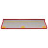 vidaXL Tapis d'escalier 20 pi&egrave;ces 65 x 21 x 4 cm Bordure rectangulaire rouge