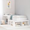 vidaXL Table de chevet avec bureau Blanc 232 x 122 x 75 cm Bois massif Pin
