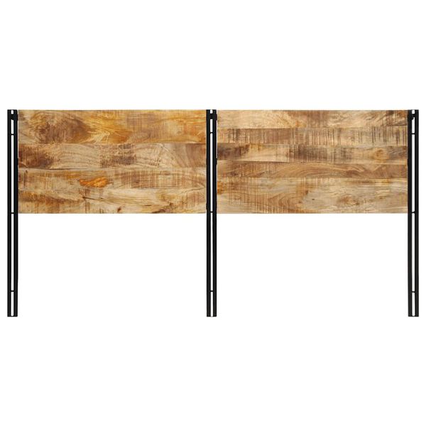 vidaXL T&ecirc;te de lit 200 cm bois massif manguier et fer