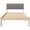 vidaXL Cadre de lit Marron et taupe 90 x 200 cm Bois massif en pin