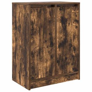 vidaXL Armoire &agrave; chaussures ch&ecirc;ne fum&eacute; 57x34x76 cm bois d'ing&eacute;nierie