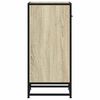vidaXL Buffet ch&ecirc;ne sonoma 35,5x35x76 cm bois d'ing&eacute;nierie et m&eacute;tal