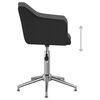 vidaXL Chaises pivotantes &agrave; manger lot de 4 Noir Tissu