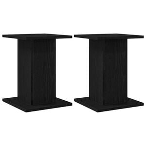 vidaXL Supports de haut-parleur 2 pc Ch&ecirc;ne noir 30 x 30 x 40 cm