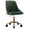 vidaXL Chaises pivotantes &agrave; manger lot de 6 vert fonc&eacute; velours