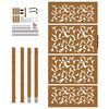 vidaXL Portail de jardin 100x175 cm en acier patin&eacute; avec motif feuille