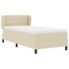 vidaXL Lit &agrave; ressorts avec matelas Cr&egrave;me 90 x 200 cm tissu