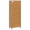 vidaXL Haut Armoire 2 pcs Bois Ancien Bois Agglom&eacute;r&eacute; et Verre