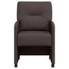 vidaXL Chaises de Salle &agrave; Manger avec Roues 2 pcs Marron fonc&eacute;