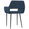 vidaXL Chaises &agrave; manger lot de 2 bleu tissu