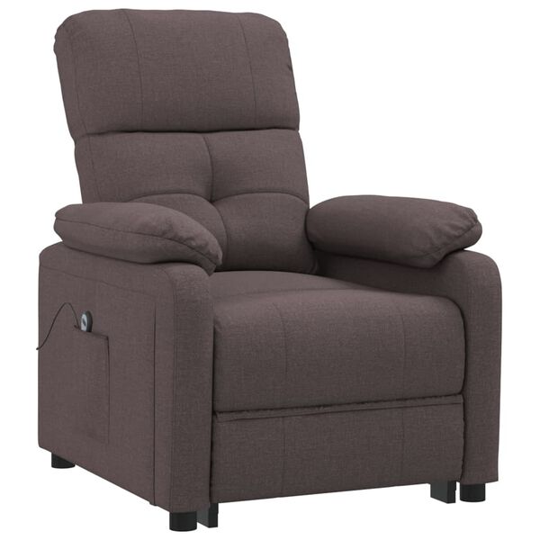 vidaXL Fauteuil Marron fonc&eacute; Tissu
