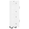 vidaXL Buffet haut Blanc 34,5x34x180 cm Bois d'ing&eacute;nierie