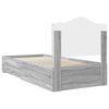vidaXL Cadre de lit Gris Sonoma 90 x 190 cm Bois d'ing&eacute;nierie