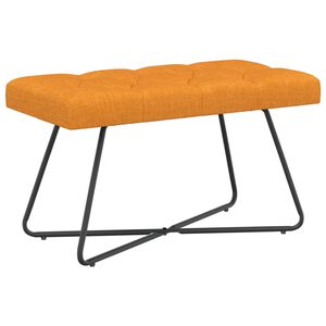 vidaXL Banc avec capitonnage bouton Jaune fonc&eacute; 80 x 40 x 46 cm Tissu