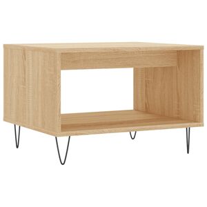vidaXL Table basse ch&ecirc;ne sonoma 60x50x40 cm bois d'ing&eacute;nierie