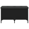 vidaXL Banc de rangement noir 82x42x45 cm bois d'ingénierie