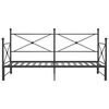 vidaXL Lit de jour et lit gigogne sans matelas noir 100x190 cm acier
