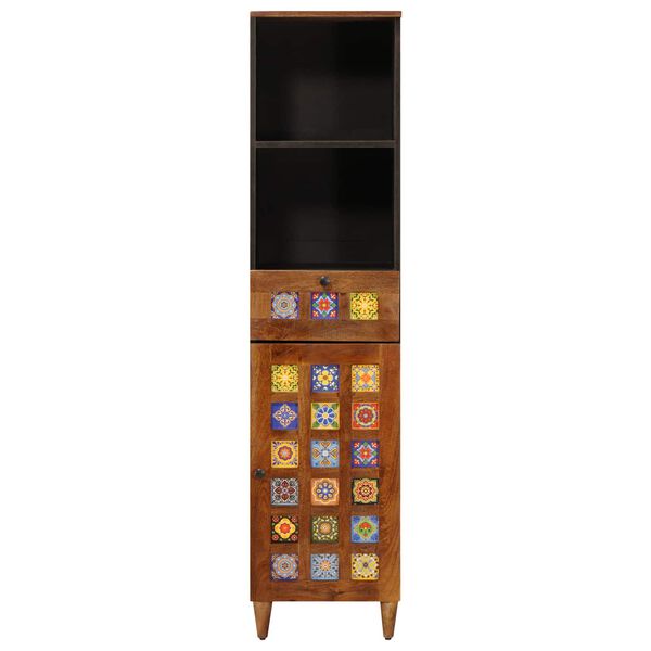 vidaXL Armoire de salle de bain avec tiroir Noyer 38 x 33 x 160 cm