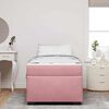vidaXL Cadre de lit avec matelas Rose 90 x 200 cm tissu