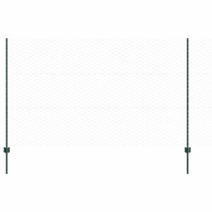 vidaXL Cl&ocirc;ture hexagonale avec poteau 10 x 1,4 m Vert Maille
