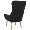 vidaXL Chaise de relaxation Noir Tissu
