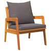 vidaXL Ensemble bistrot avec coussin 4 pcs Marron Bois d'Acacia Massif
