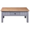 vidaXL Table basse Gris 100x60x43,5 cm Pin massif Assortiment Panama