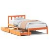 vidaXL Cadre de lit sans matelas cire marron 100x200cm bois pin massif