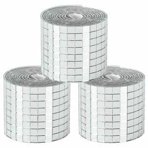 vidaXL Carreau de miroir mosa&iuml;que 3 pc Argent&eacute; 100 x 4 cm Verre