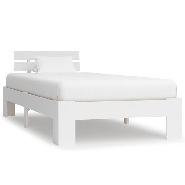 vidaXL Cadre de lit sans matelas blanc bois de pin massif 90x200 cm