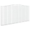 vidaXL Paniers &agrave; gabions arqu&eacute;s 2 pcs 400x30x200/220 cm Fer galvanis&eacute;