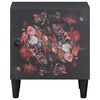 vidaXL Cabinet de chevet avec porte Noir 40 x 33 x 46 cm