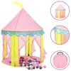 vidaXL Tente de jeu pour enfants avec 250 balles Rose 100x100x127 cm