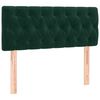 vidaXL T&ecirc;te de lit &agrave; LED Vert fonc&eacute; 100x7x78/88 cm Velours